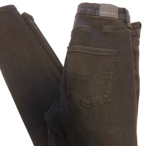 American Eagle Black High Waisted Skinny Jeans